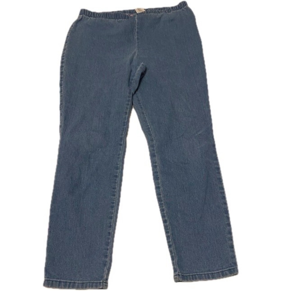 RealSize Women’s Large Pull On Blue Jeans Casual Denim Everyday Wear